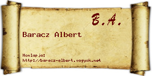 Baracz Albert névjegykártya